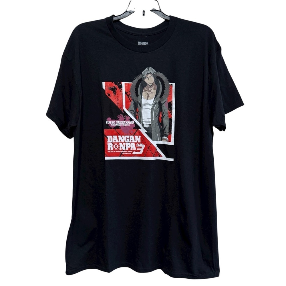 🧨 5/$25 Danganronpa Black Graphic Anime T-Shirt featuring Juzo Sakakura